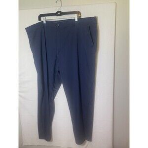 Pro Tour Men’s Golf Pants Stretch Flat Front Blue 48x30 Polyester Blend